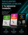 Pack 3 Tarjetas NFC de Mesa (WhatsApp + Instagram + Google Reviews)